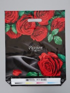 Пакет «Страсть», полиэтиленовый с вырубной ручкой, 38×47 см, 60 мкм - Фото 2