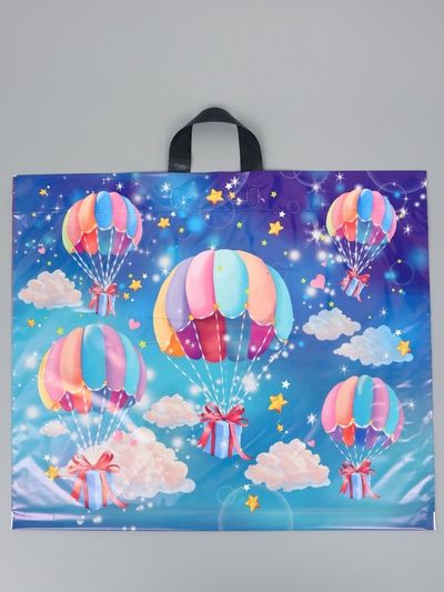 Пакет подарочный «Подарочный десант», полиэтиленовый с петлевой ручкой, 60×50 см, 70 мкм