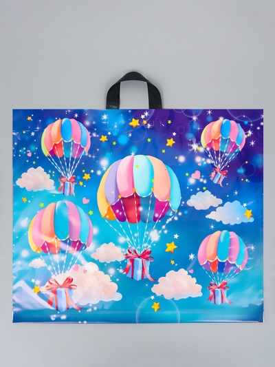 Пакет подарочный «Подарочный десант», полиэтиленовый с петлевой ручкой, 60×50 см, 70 мкм