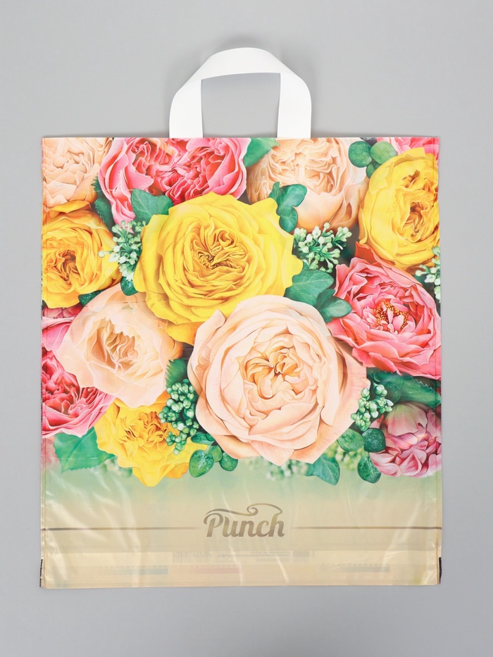 Пакет подарочный «Пунш», полиэтиленовый с петлевой ручкой, 38×42 см, 40 мкм - Фото 1