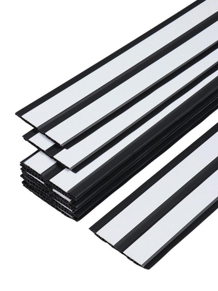 Стеновая панель рейка ПВХ «Белая шагрень», 3000×125 мм, цвет белый