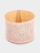 Формы для выпечки кулича бумажные «Кружева», одноразовые, набор 10 шт., 11×8.5 см, розовые - Фото 1