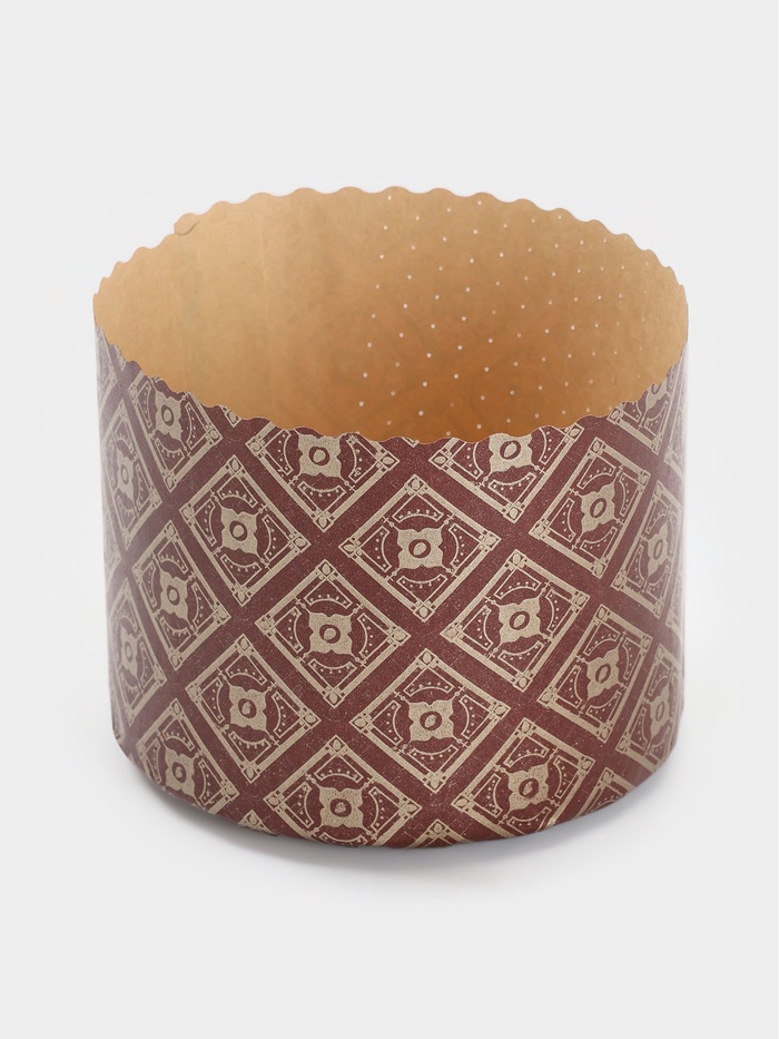 Формы для выпечки кулича бумажные «ХВ», одноразовые, набор 10 шт., 11×8.5 см, коричневые - Фото 1