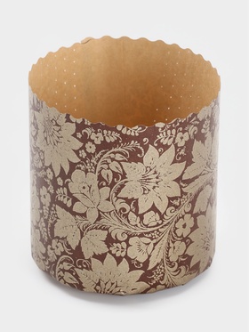 Формы для выпечки кулича бумажные «Узоры», одноразовые, набор 10 шт., 9×9 см, коричневые