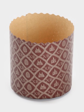 Формы для выпечки кулича бумажные «ХВ», одноразовые, набор 10 шт., 9×9 см, коричневые