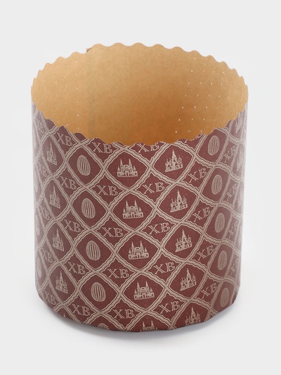 Формы для выпечки кулича бумажные «ХВ», одноразовые, набор 10 шт., 9×9 см, коричневые