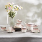 УЦЕНКА Чайный сервиз WY Paradise, 20 предметов, чайник 1 л, сахарница 300 мл, 6 кружек 250 мл, 6 блюдец d=15.5 см, 6 тарелок d=20.5 см, фарфор - Фото 2