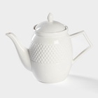 УЦЕНКА Чайный сервиз на подставке BellaTenero, 15 предметов: чайник 850 мл, 6 кружек 70 мл, сахарница с ложкой 300 мл, молочник 250 мл, 6 блюдец, фарфор, белы... - Фото 11