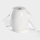 УЦЕНКА Чайный сервиз на подставке BellaTenero, 15 предметов: чайник 850 мл, 6 кружек 70 мл, сахарница с ложкой 300 мл, молочник 250 мл, 6 блюдец, фарфор, белы... - Фото 15