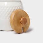 УЦЕНКА Чайный сервиз на подставке BellaTenero, 15 предметов: чайник 850 мл, 6 кружек 70 мл, сахарница с ложкой 300 мл, молочник 250 мл, 6 блюдец, фарфор, белы... - Фото 24