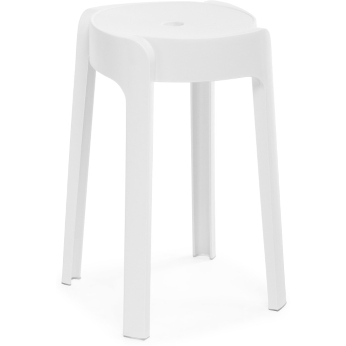 Табурет Bovel пластиковый, 360×360×450 мм, белый - Фото 1