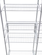Подставка для цветов, 133×40×177 см, 8 полок, 2 секции, белая - Фото 6