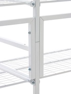 Подставка для цветов, 133×40×177 см, 8 полок, 2 секции, белая - Фото 9