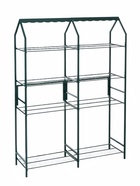 Подставка для цветов, 133×40×177 см, 8 полок, 2 секции, зелёная - Фото 2