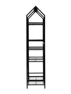 Подставка для цветов, 133×40×177 см, 8 полок, 2 секции, чёрная - Фото 5