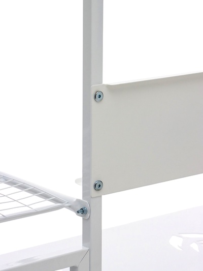 Подставка для цветов, 208×40×177 см, 8 полок, 3 секции, белая