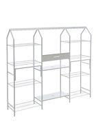 Подставка для цветов, 208×40×177 см, 8 полок, 3 секции, белая  (артикул 10990792)  большой выбор товаров оптом и в розницу по низким ценам с доставкой