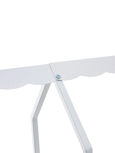 Подставка для цветов, 208×40×177 см, 8 полок, 3 секции, белая