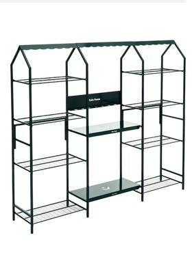 Подставка для цветов, 208×40×177 см, 8 полок, 3 секции, зелёная  (артикул 10990793)  большой выбор товаров оптом и в розницу по низким ценам с доставкой