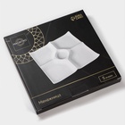 УЦЕНКА Менажница 5 ячеек Magistro «Бланш», 25×25 см, фарфор, белая - Фото 6