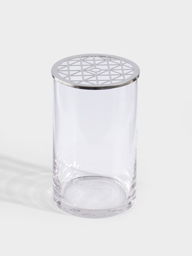 Ваза для цветов с крышкой «Альваро», 20×11.5 см, стекло, прозрачная