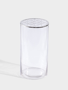 Ваза для цветов с крышкой «Альваро», 30×15 см, стекло, прозрачная
