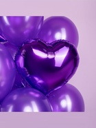 Воздушный шар фольгированный 18" «Сердце фиолетовое», набор 5 шт. - Фото 3