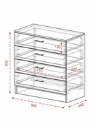 Комод для хранения «Эра. К800», 4 ящика, 800×440×830 мм, цвет графит - Фото 2