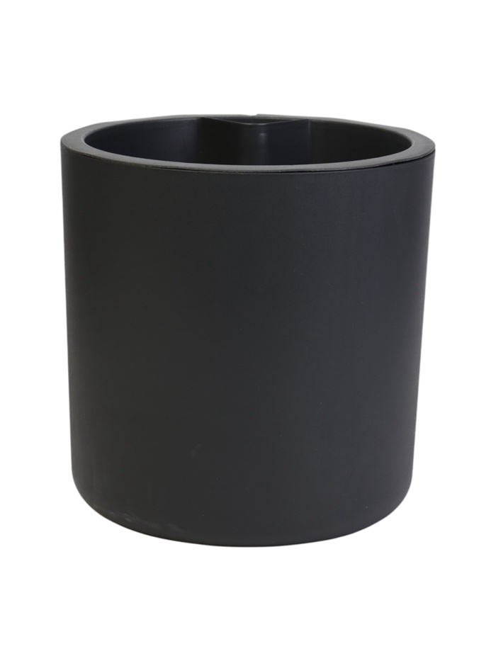 Кашпо для цветов «Флориан», 11 л, d=25 см, h=39.5 см, пластиковое, цвет графит - Фото 1