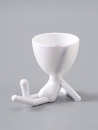 УЦЕНКА Кашпо пластиковое "Мистер Грин на лайте" 9,7*12*7,3 см белый - Фото 4