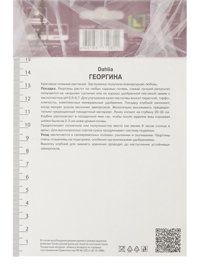 Георгина декоративная «Виктория Энн», саженец, 1 шт., Весна 2026, «ПОИСК»