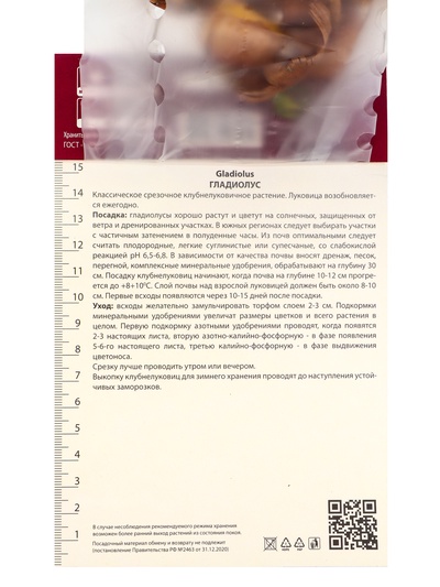 Гладиолус крупноцветковый Велвет Айз Разбор 10/12, 10 шт., Весна 2026,