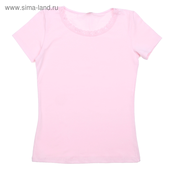 Футболка для девочки, рост 140 см (72), цвет светло-розовый (арт. CAJ 2158_Д) - Фото 1