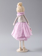 УЦЕНКА Кукла интерьерная текстильная «Малышка в сиреневом наряде, с корзиной цветов», 45.5×17×19 см - Фото 4