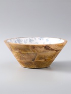 УЦЕНКА Салатник "Синие птицы" дерево манго 25х25х10 см - Фото 3