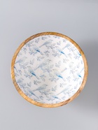 УЦЕНКА Салатник "Синие птицы" дерево манго 25х25х10 см - Фото 4