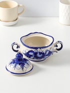 Сахарница фарфоровая «Тюльпан», с ручками, 0.5 л, 12×17 см, гжель - Фото 4