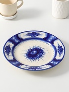 Тарелка плоская под второе «Цветы», d=24 см, фарфор гжель - фото 121985074