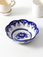 Салатник фарфоровый «Тройка цветок большой», 0.5 л, 18×5 см, гжель - фото 121985081