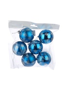 УЦЕНКА Набор шаров пластик d-7 см, 6 шт "Снегопад" голубой - Фото 6