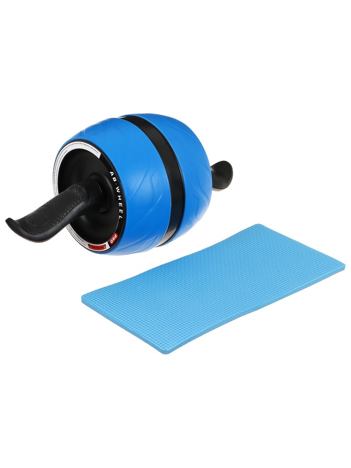 УЦЕНКА Ролик для пресса ONLYTOP, 40×19×19 см, с ковриком, синий - Фото 1