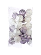 УЦЕНКА Набор шаров пластик d-6 см, 24 шт "Изабель" грани, белый сиреневый - Фото 7