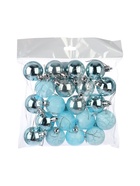 УЦЕНКА Набор шаров пластик d-4 см, 20 шт "Традиция" треск, голубой - Фото 9