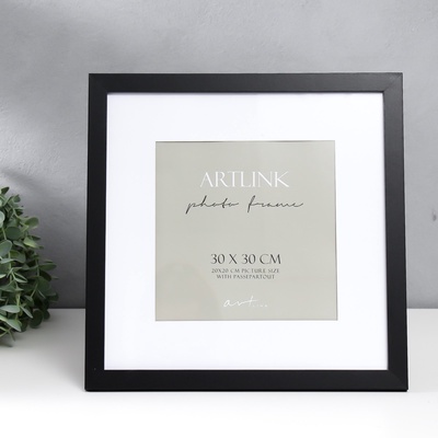 УЦЕНКА Фоторамка МДФ "Ellis" 30х30 см с паспарту, чёрный