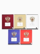 Тетрадь в клетку, 12 листов, А5, на скрепке, блок №1 «Герб» МИКС - Фото 2