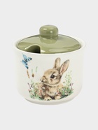 УЦЕНКА Сахарница с ложкой Доляна "Зайка" цвет белый 10х9 см 300 мл - Фото 2