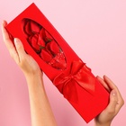 УЦЕНКА Букет из 5 красных роз в коробке + пленка + окантовка - Фото 4