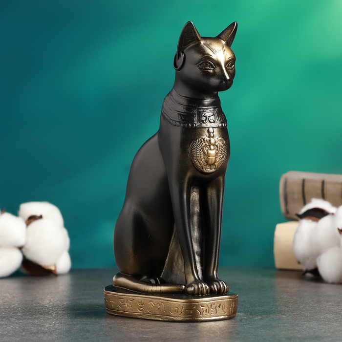 УЦЕНКА Фигура «Кошка египетская», под бронзу, 11×20×7 см - Фото 1