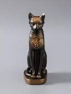 УЦЕНКА Фигура «Кошка египетская», под бронзу, 11×20×7 см - Фото 2