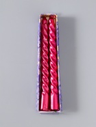 УЦЕНКА Набор свечей витых, 1.5×15 см, 2 шт., рубиновый металлик - Фото 2